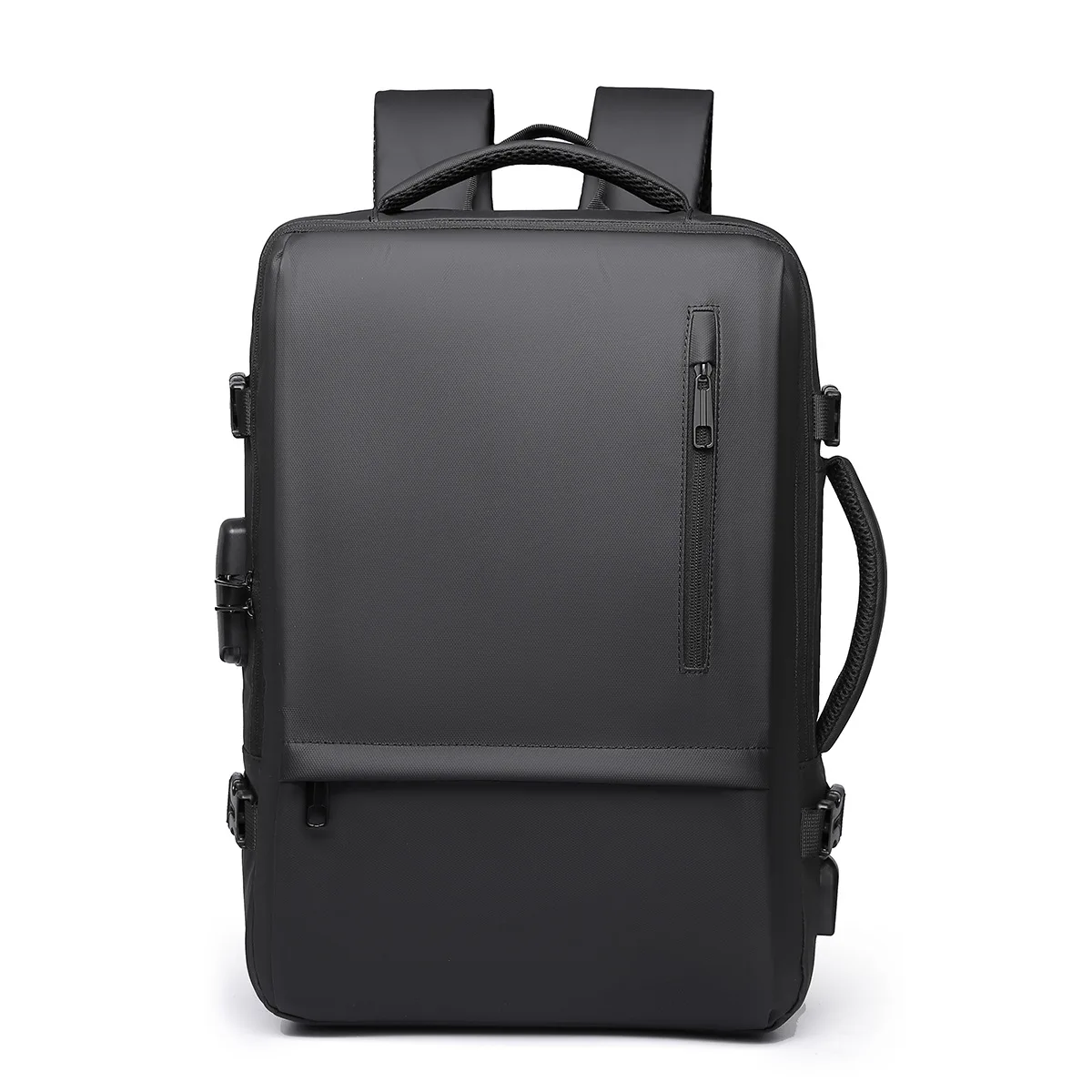 

Lock Laptop Backpack for Men Expandable Business Travel Bag Spacious Anti-Theft Computer Bag Lightweight Carry-On Professional