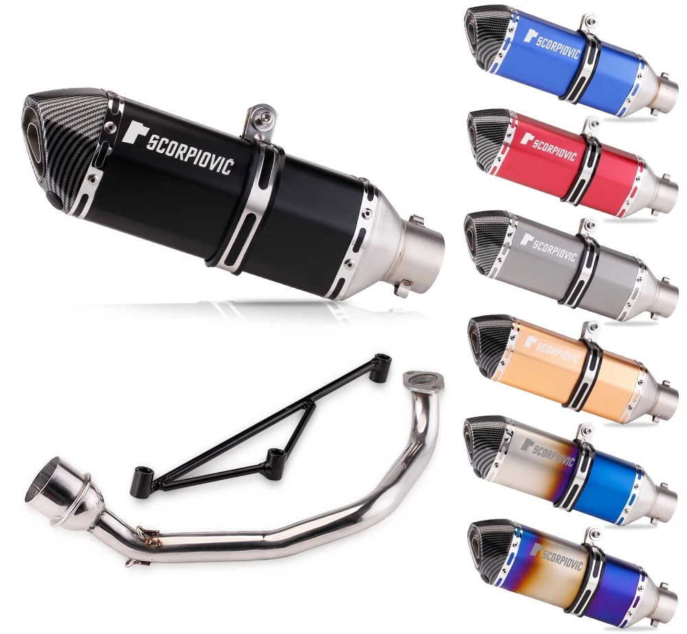 

Universal 51mm stainless steel exhaust pipe for Yamaha GY6 motorcycle exhaust muffler system