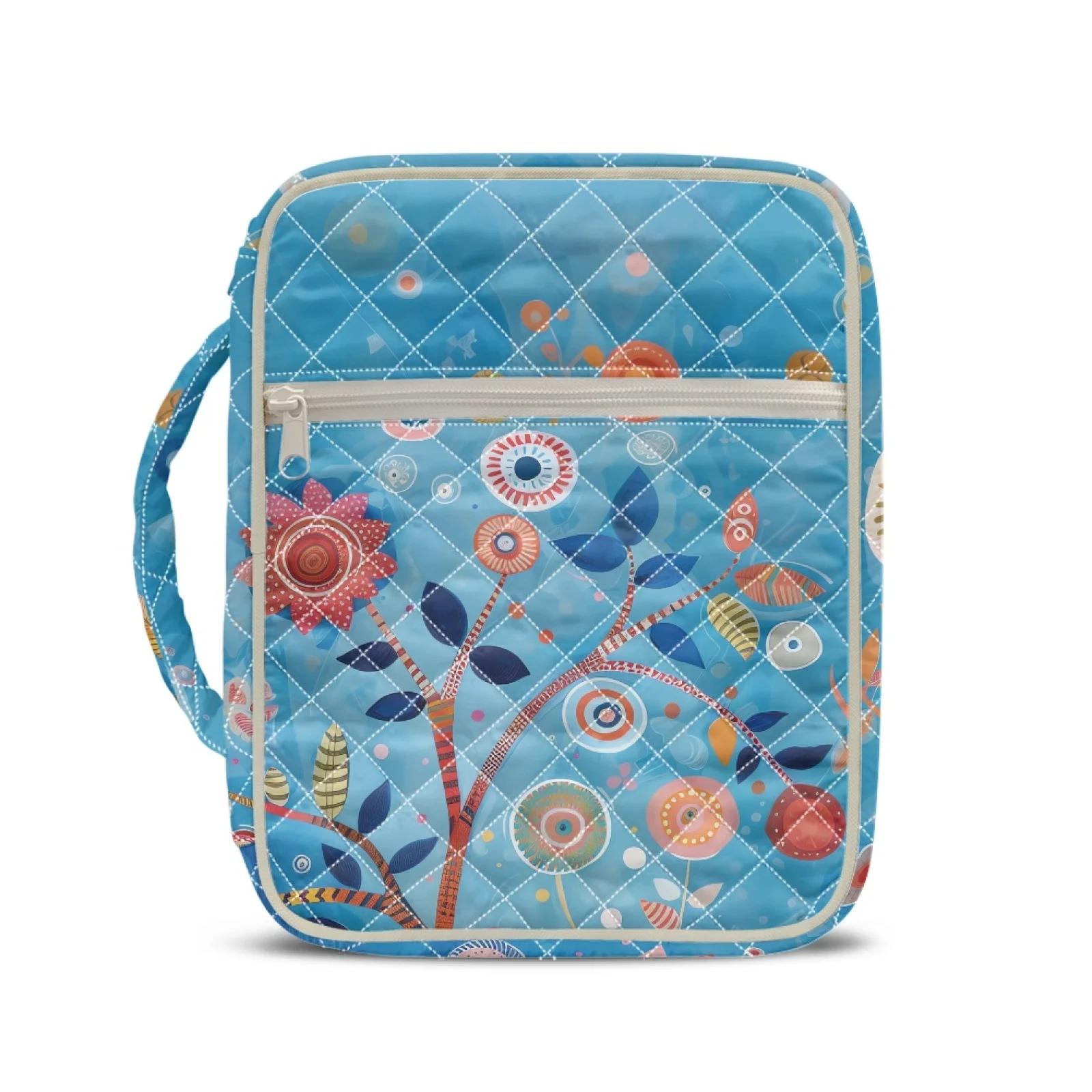 Coloranimal Fantasy Trees Multicolor Blooms Quilted Bible Covers for Women Zipper Pocket Scripture Protector Covers New Arrival