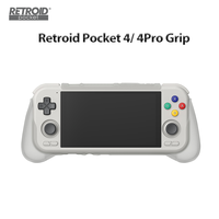 Original Black Bag and Grip of Retroid Pocket 4 Handheld Game Console Waterproof Carry Bag and Grip for Retroid Pocket 4 Pro