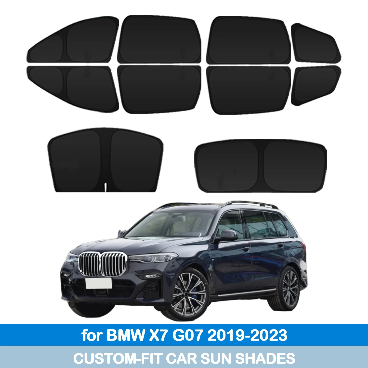 

For BMW X7 G07 2019-2023 Windshield Sun Shade Side Window Shades Cover Sun Visor Shield Privacy Protection Car Accessories