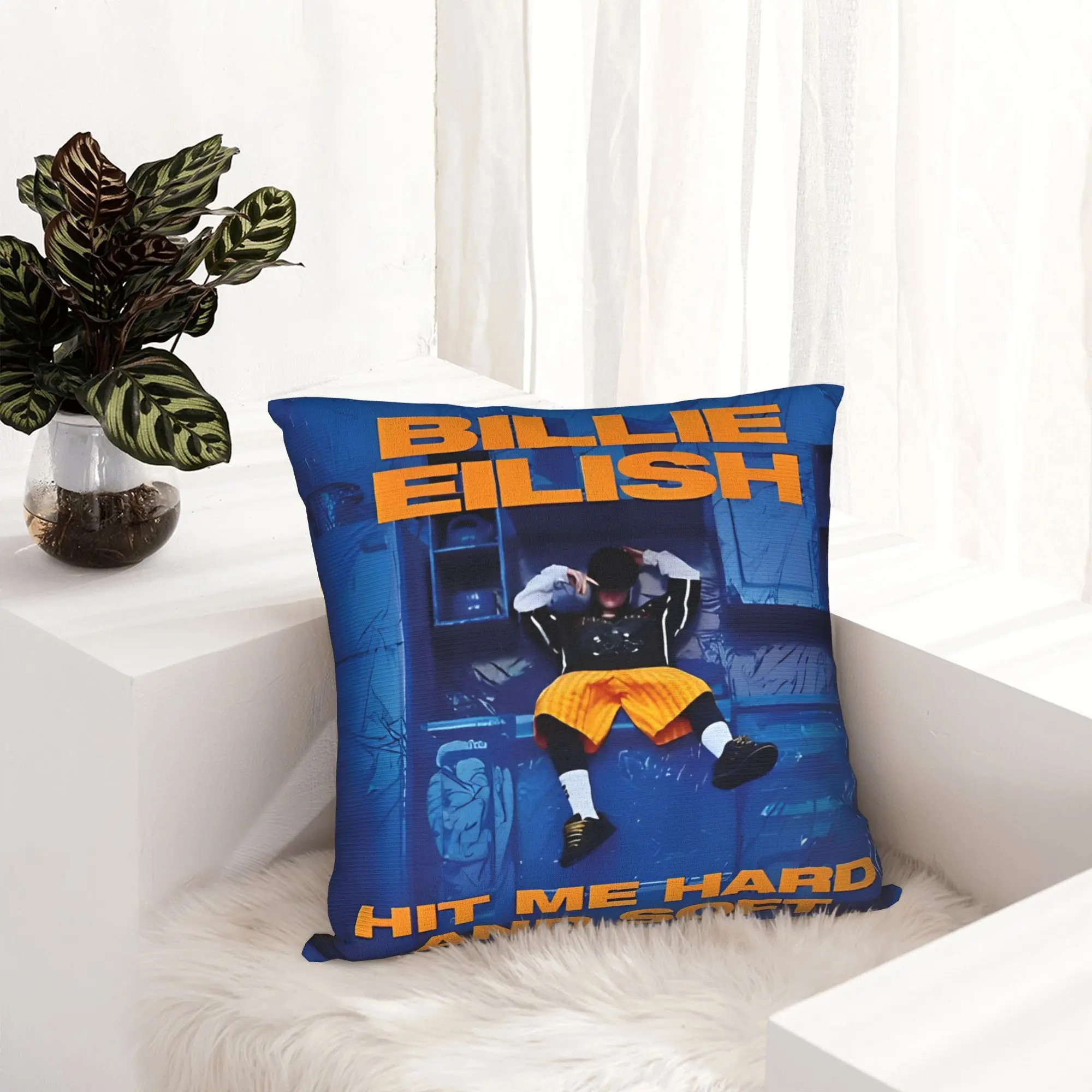 Hit Me Hard and Soft Billies Pillowcase Double-sided Printing Cushion Cover Decor  Pillow Case Cover Home Zippered 45*45cm