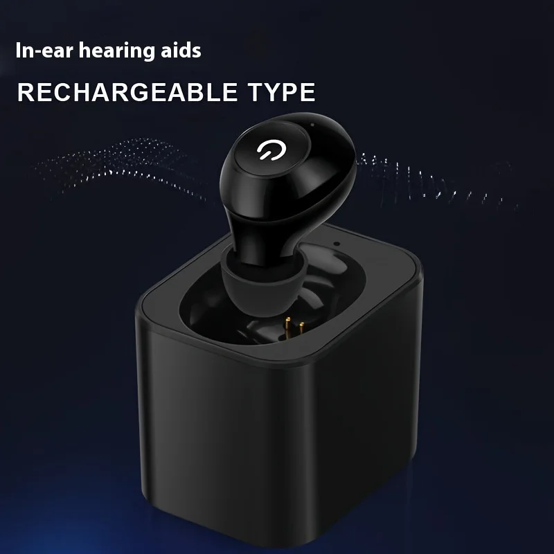 Invisible Digital Hearing Aid Earphones Intelligent Noise Reduction Assisted Listen Sound Amplifier Earbuds Custom Elderly Gift