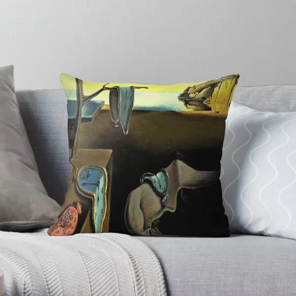 The Persistence Of Memory By Salvador Da  Printing Throw Pillow Cover Car Bed Square Decorative Pillows not include One Side