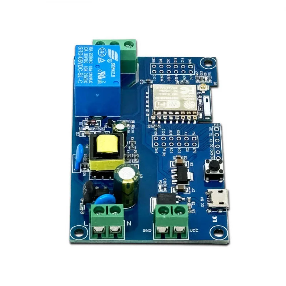Single-Channel WIFI Relay Module Secondary Development Module AC/DC Power Supply ESP8266 Development Board With Indicator Light