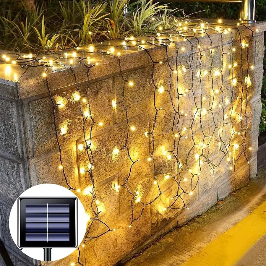 Tirvose 22M 200LEDs Solar Christmas Fairy String Lights Outdoor Waterproof 8 Modes Garden Lights Garland for Party Wedding Decor