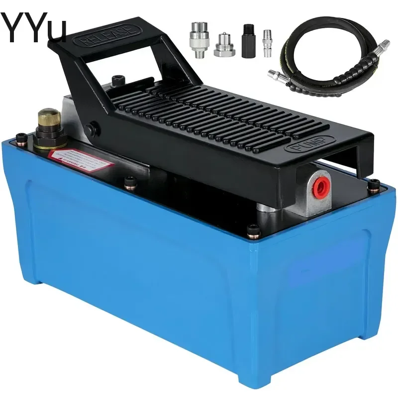 for 10000PSI Air Hydraulic Pump Aluminum Pneumatic Foot Pump for Heavy Machinery Rigging Moving Auto Repair Oil Field