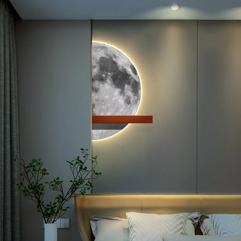 

Original and fashionable bedroom bedside decorative painting led ambient light hanging painting light luxury modern simple room