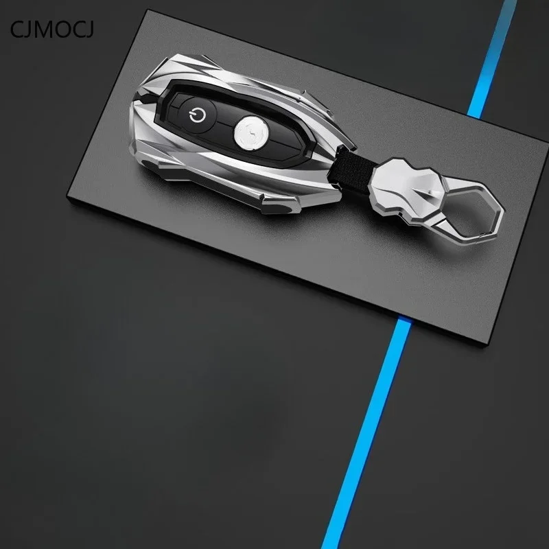 For Yamaha NMAX 155/JOG I125/FORCE/NVX 155 Zinc Alloy Car Remote Key Case Cover Shell Keychain Accessories