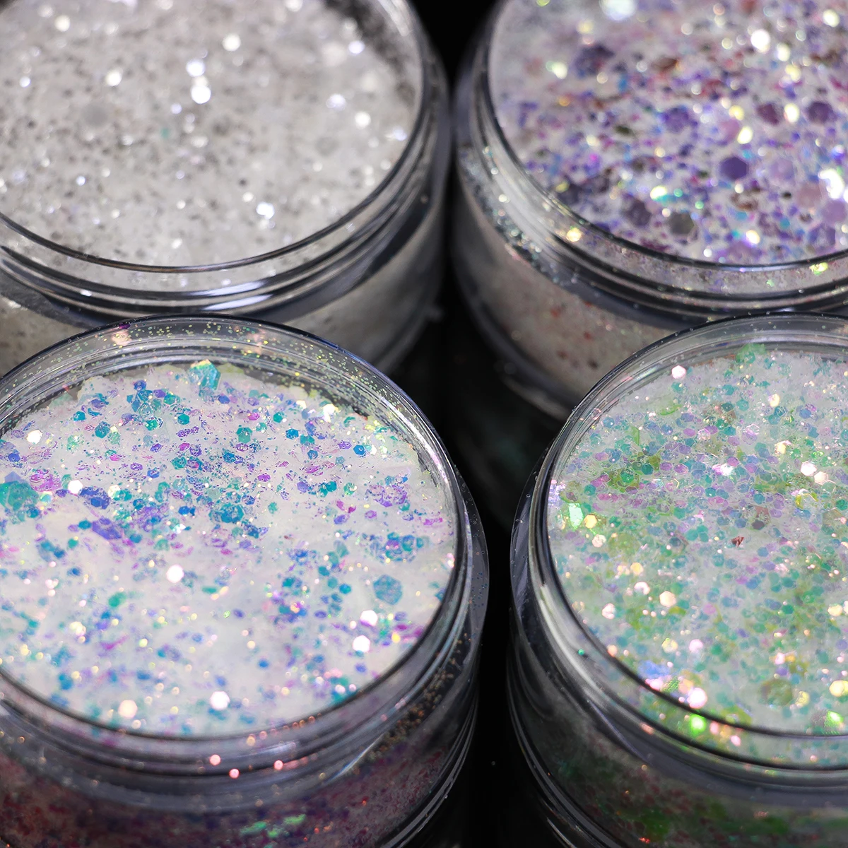 Sparkly Chameleon Nail Opal Flakes Magic Mirror Aurora Dikke nagelpailletten Pigment Oogschaduw Colorshift Zeemeermin Nagel Chroomstof