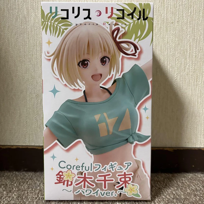 18cm Taito Coreful Lycoris Recoil Nishikigi Chisato Hawaii State Ver Pvc Anime Action Figures Model Cute Collection Toys Gifts