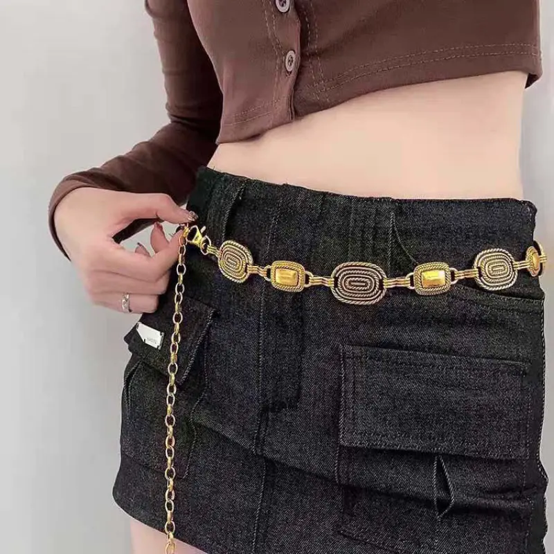 ​ ​ Retro geometrische klassische Taillenkette für Damen – elegant, vielseitig und zeitlos ​