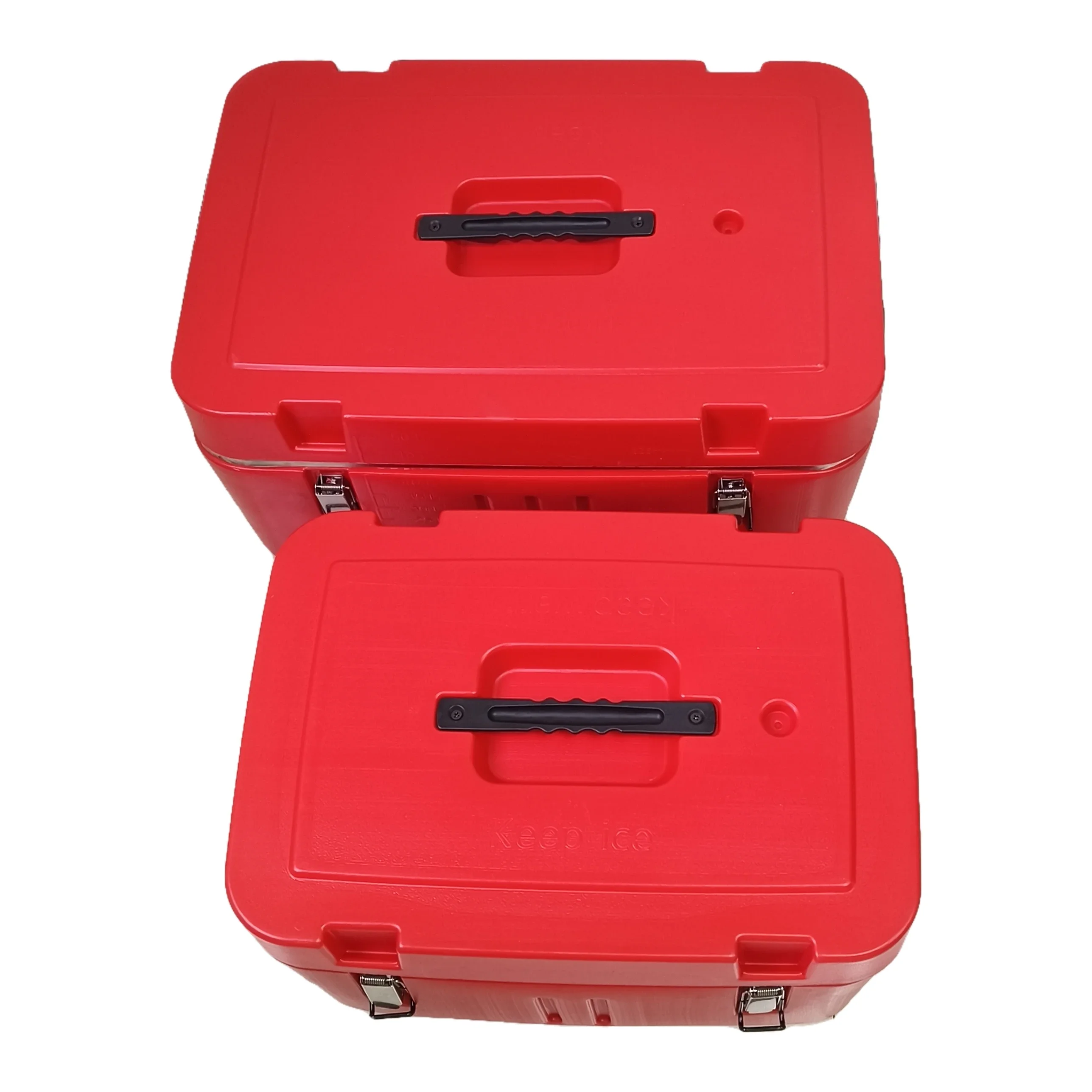 Promotional 4PCS Set of Strong Metal Cooler Box 15-25-35-50L Capacity with Ice Keeping & Cold Warm Storage for Camping