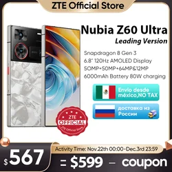 New Nubia Z60 Ultra Leading Version Global Version 6.8