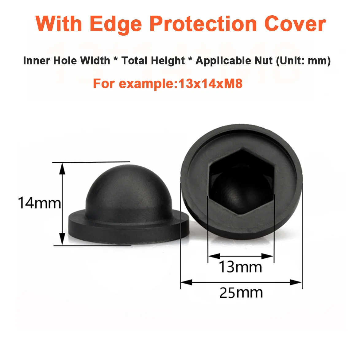 M3 M4 M5 M6 M8 M10 M12 M14 M16 M18 M20 M22 M24 M27 M30Hexagonal Nut Bolt Protective Cap Plastic Decorative Protective Cover
