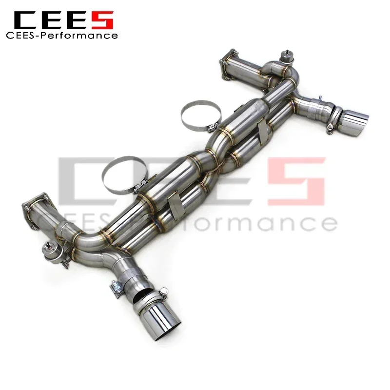 CEES Catback Exhaust System for Porsche 911 997/997.1 Turbo 3.6L 2004-2012 Escape SUS304 Stainless Steel Exhaust Pipe Muffler