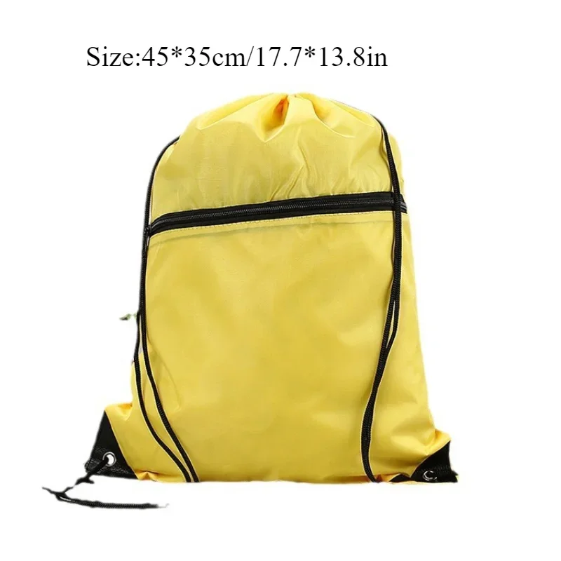 Versatile Drawstring Backpack Foldable Waterproof Lightweight Durable for Gym Outdoor Activities Unisex with Practical Pockets