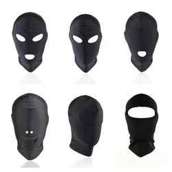 Elasticity Balaclava Cap Unisex Full Face Standard Seamless Fetish Hoods for Cosplay Party Hat Tactical Face Mask Adult Games