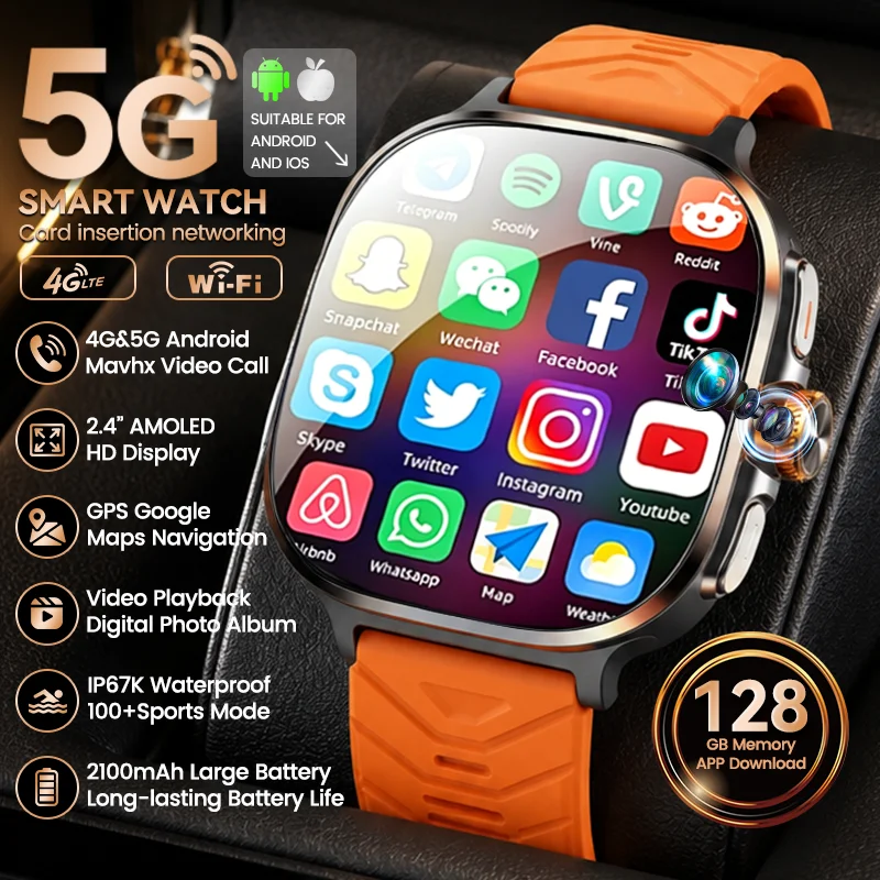 Heart Rate Gps Watch - New Original Men 4G 5G Call