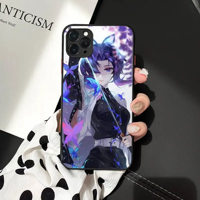 Anime Demon Slayer Kanao Shinobu sama Phone Case for iPhone 11 12 13 mini pro XS MAX 8 7 6 6S Plus X 5S SE 2020 XR case