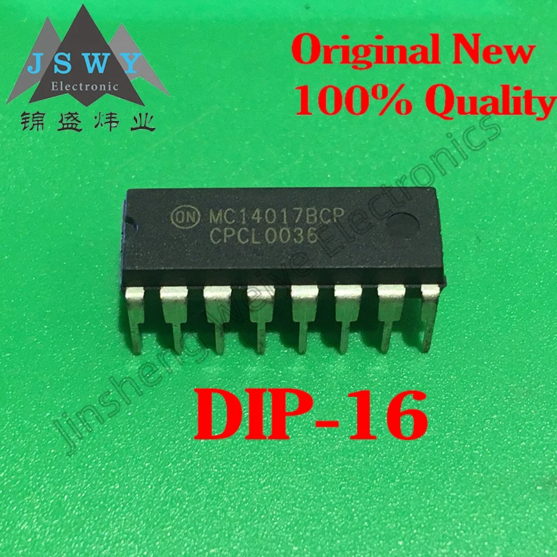 

5~10PCS MC14017BCP MC14017 Package DIP-16 Logic Chip Shift Register 100% Brand New Original