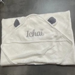 Toalla de baño usable personalizada para bebé, sombrero bordado con nombre, manta para caminar, regalo para recién nacido