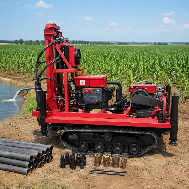 Diesel Hydraulic Crawler Drilling Machine For Rural Drinking Water With Reliable Diesel Power Drilling Machine Factory Supply