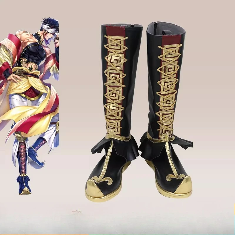 Обувь для косплея по аниме и играм: Ботинки Цинь Шихуан / Record of Ragnarok, аксессуары и реквизит для костюмов на Хэллоуин