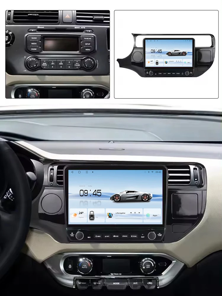 Android Car Radio 2 Din Carplay for KIA RIO 2011-2015 10INCH Stereo Head Unit Car Navigation Multimedia Android Car Player