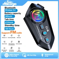 Auriculares Bluetooth 5,4 para casco, Kit de teléfono inalámbrico con llamadas manos libres, auriculares impermeables para motocicleta, reproductor de música MP3, altavoz para Moto