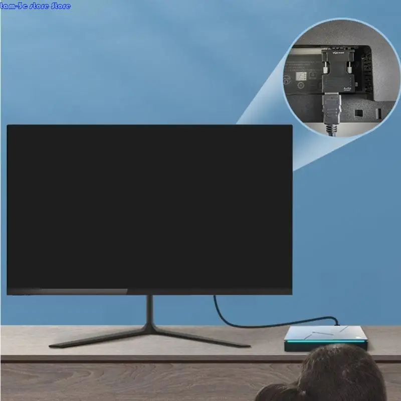 D0UA VGA с HDMI-совместимым адаптером преобразователя 1080p VGA Adapter для PC Laptop HDTV