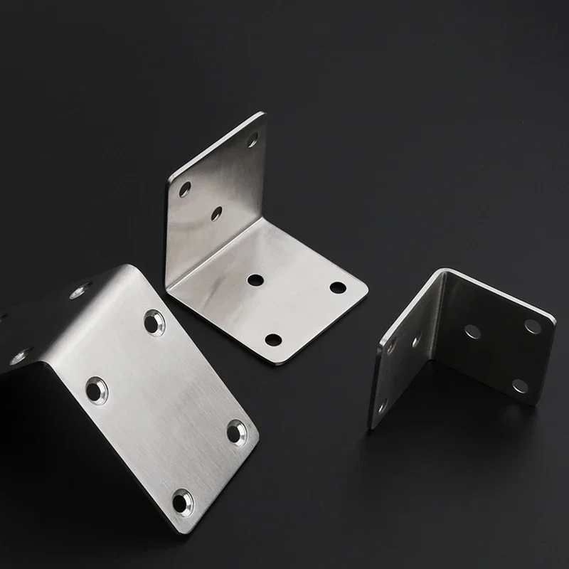 2-20Pcs L-shaped/T-shaped Iron Corner Code 90 Degree Right Angle Fixed Bracket Connector Furniture Bed Frame Cabinet Support