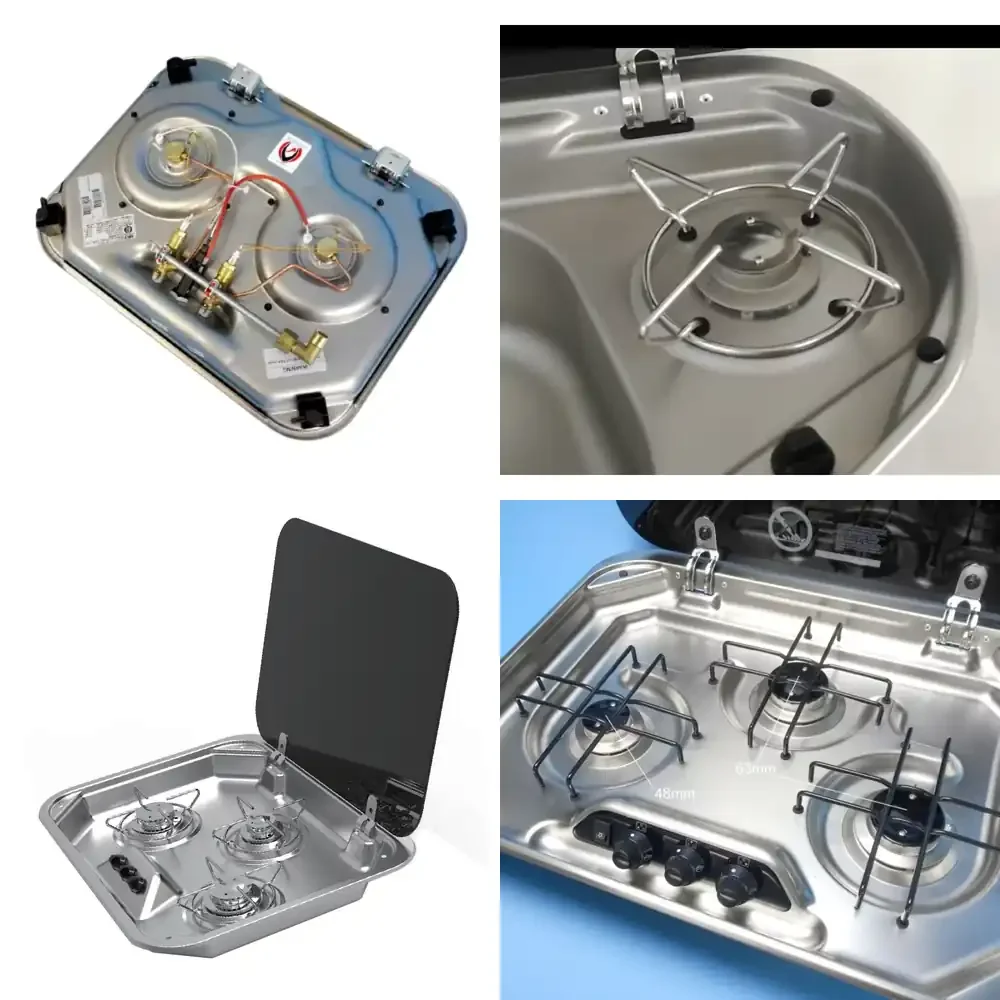

Stainless Steel Cooker with Sink, Durable Stove with Steel Plate