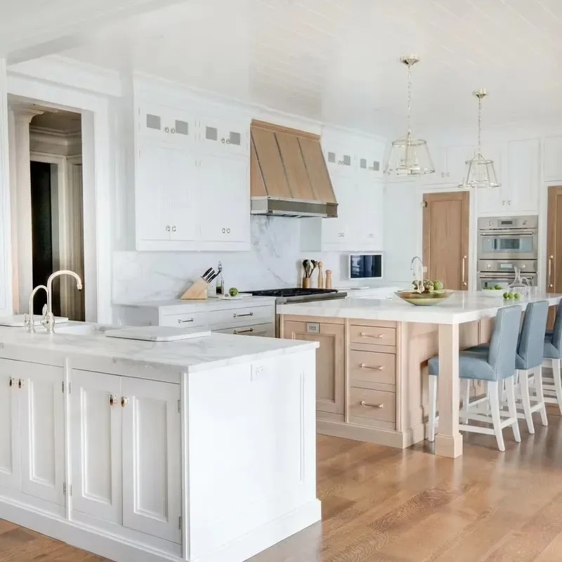 White oak rocking custom eco-friendly solid wood kitchen cabinet faucet hinge backsplash drawer slide wall-mounted villa