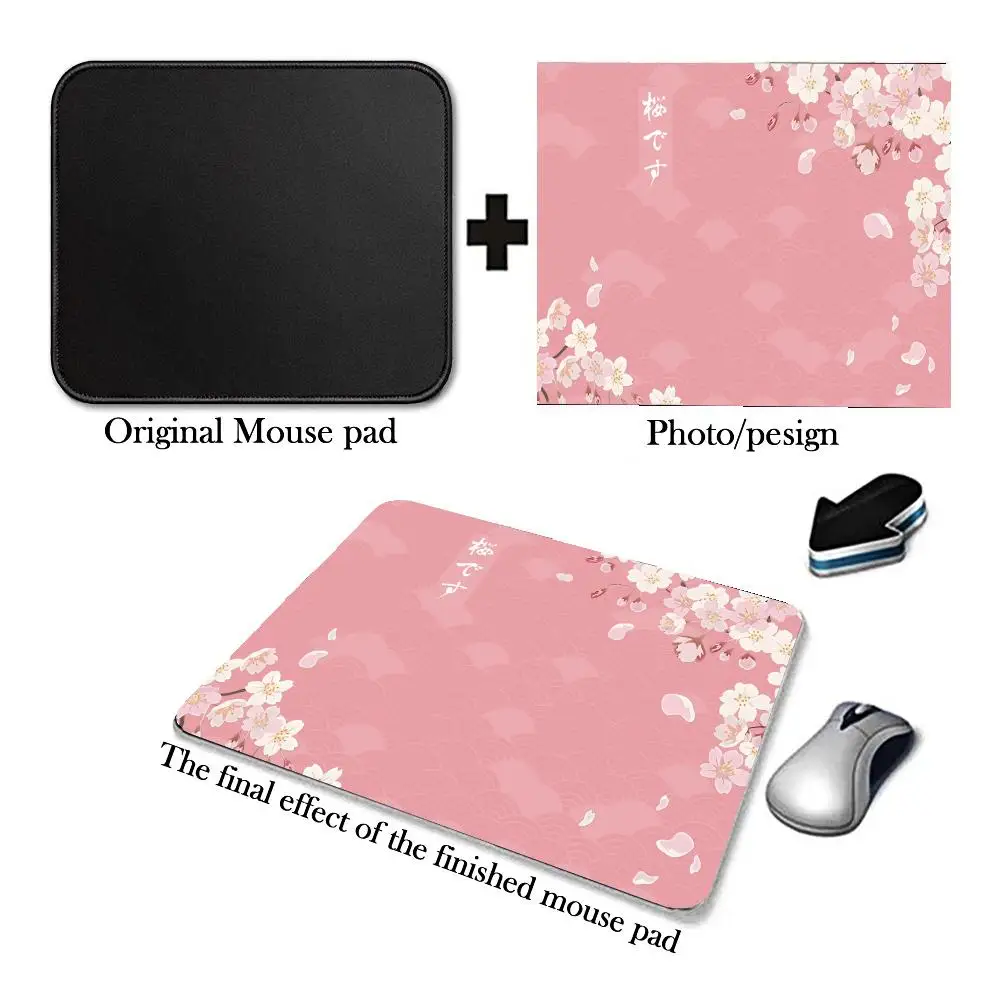 Water ripple art illustration Mouse Pad Square Desk Mat Stitched Edge non-Slip rubber base pc accessories Gaming mat mouse pads