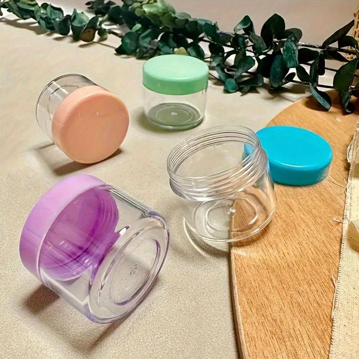 4 Stück 20 g Cremeflasche, Gesichtscreme-Box, Frühlingszwiebel-Pulverflasche, Reiseflasche, Kosmetikverpackung