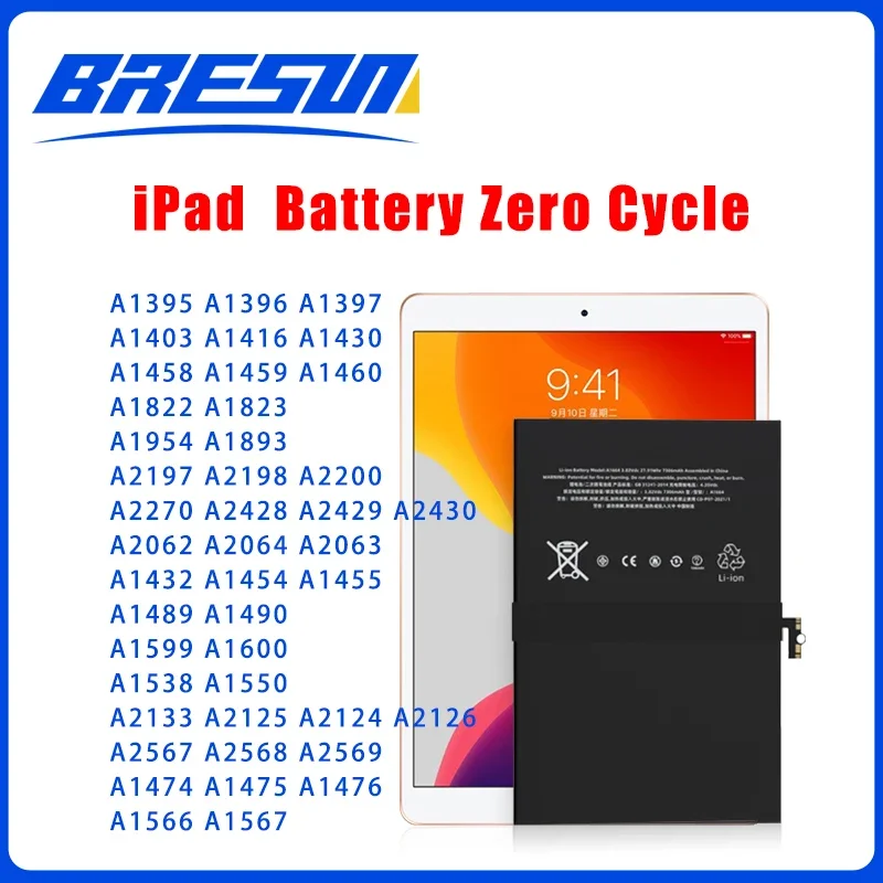 

Tablet Battery For iPad 6 Air 2 A1566 For iPad 5 Air 1 A1474 A1475 A1893 10.2 Mini 2 3 4 5 Pro 9.7 10.5 11 12.9 Battery