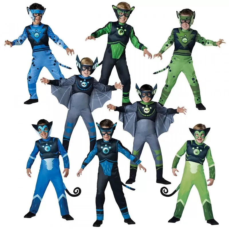 Wild Kratts Chris Martin Cosplay anime Bodysuit Clothes costume accessories Suit Kids Halloween Gift for boys kids