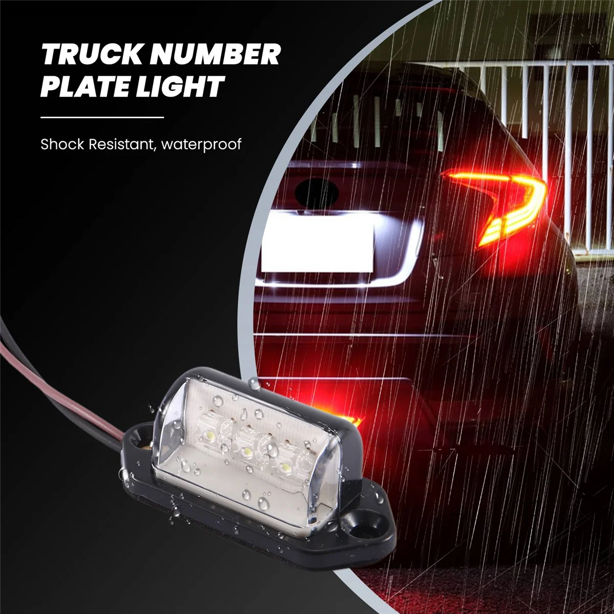 ضوء لوحة ترخيص قيادة السيارة ، حافلة ، RV ، شاحنة ، مقطورة ، مصباح خطوة داخلي ، 3 LED ، 12 V ، 24V