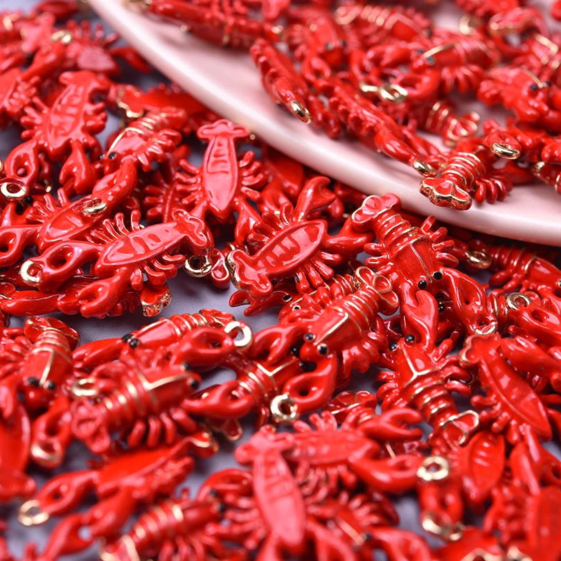 9pcs/Lot Enamel Marine Animals Clownfish Hippocampus Japonicus Coral Fish Charms For Jewelry Making Supplies Cartoon DIY Pendant