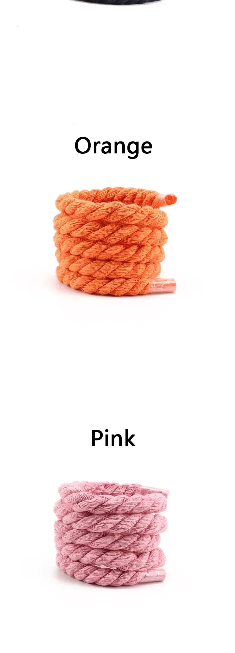 Neue Runde Dicke Seil Schnürsenkel Mode Leinwand Schuhe Spitze 10 MM Breite Baumwolle Schnürsenkel Zubehör Shoestring Unisex – Detail 9
