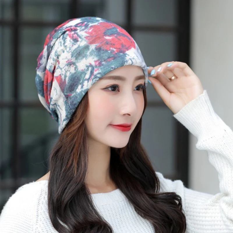 Women Beanies Caps Spring Women Beanie Hat For Women Caps 3 Way To Wear Bonnet   Chapeu Feminino Cap