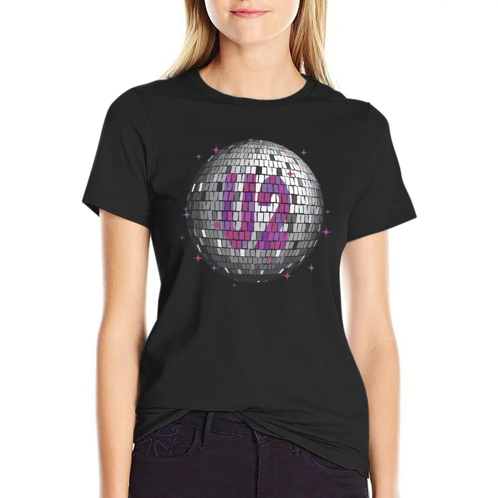 U2 camiseta de bola de discoteca ultravioleta para mujer, gráficos de aduanas, vestido de camiseta occidental para mujer