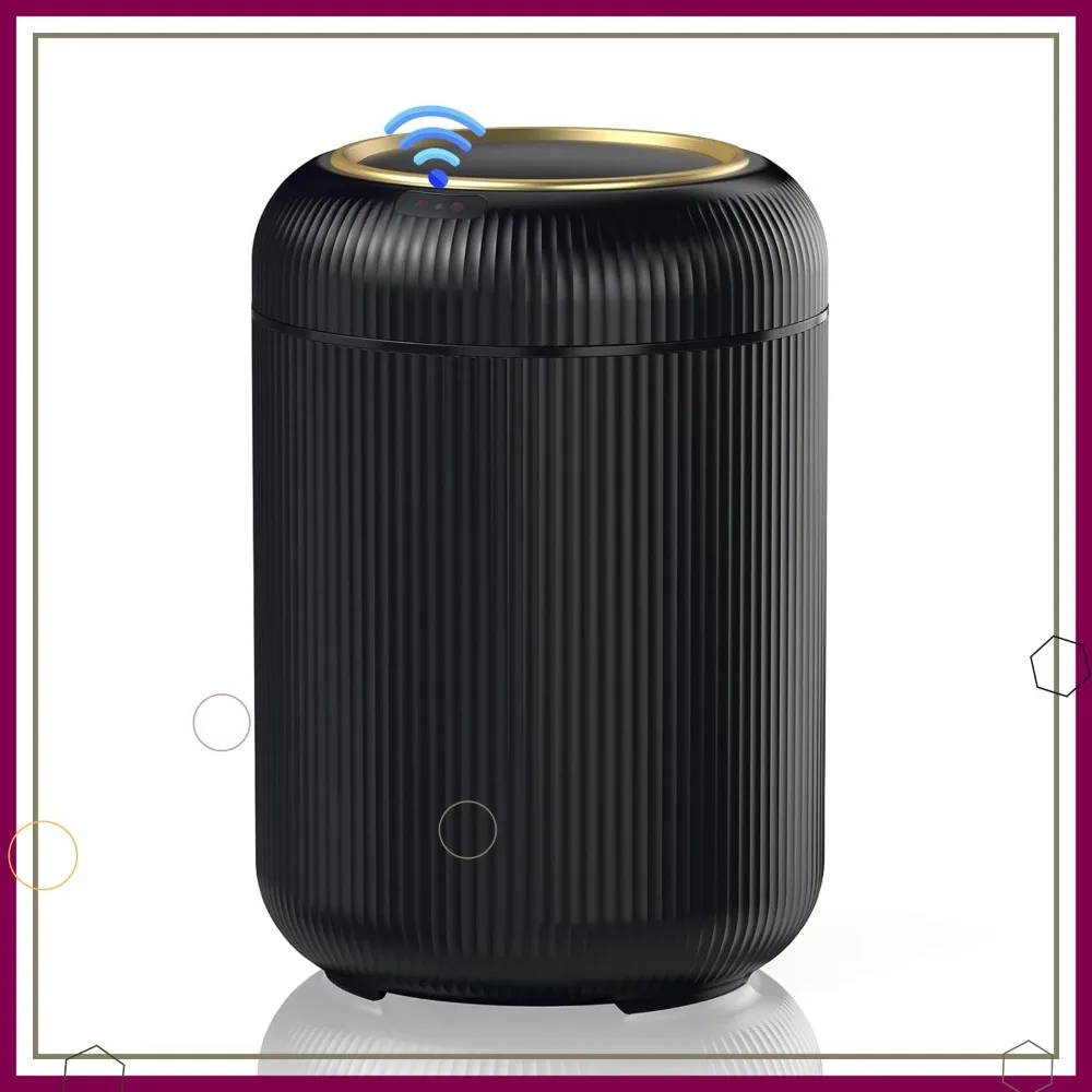 

Бесконтактное мусорное ведро с датчиком движения, 11 л (3 галлона), умный контейнер для мусора с крышкой, черный, для ванной, спальни, кухни, офиса