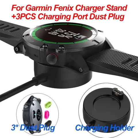 Charger Dock for Garmin Vivoactive 3 4 4S/ Fenix 5 5S 5X 6 6S 6X/ Venu 2 2S Sq USB Charging Cable Stand Station