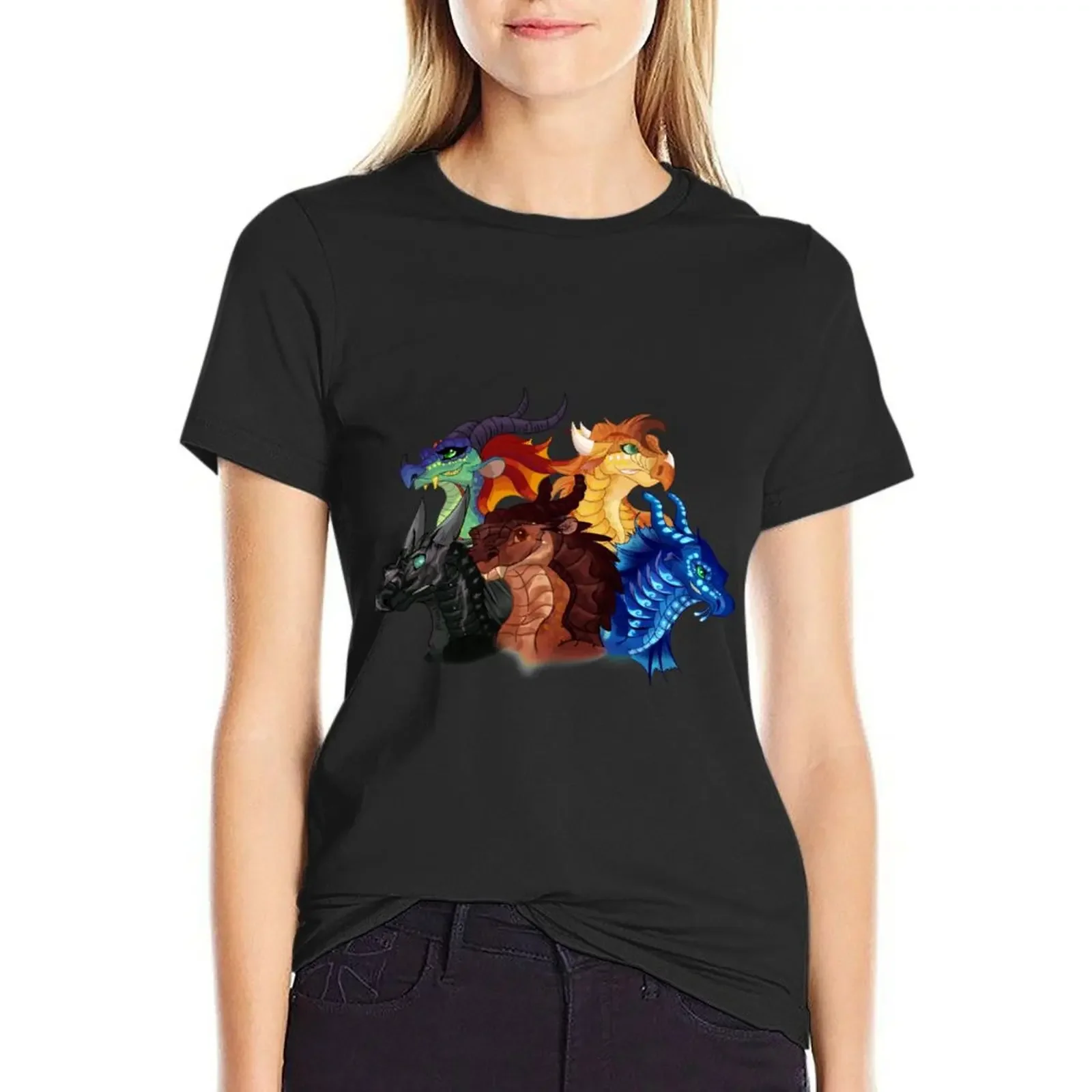 

The Dragonets of Destiny T-Shirt plus size tops blacks animal print shirt for girls clothes for woman