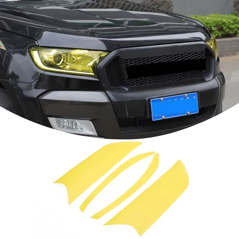 

Yellow Headlight Cover Film Headlight Protective Film Car Headlight Tint Film Car Accessories For Ford Ranger T6 PX 2015-2021