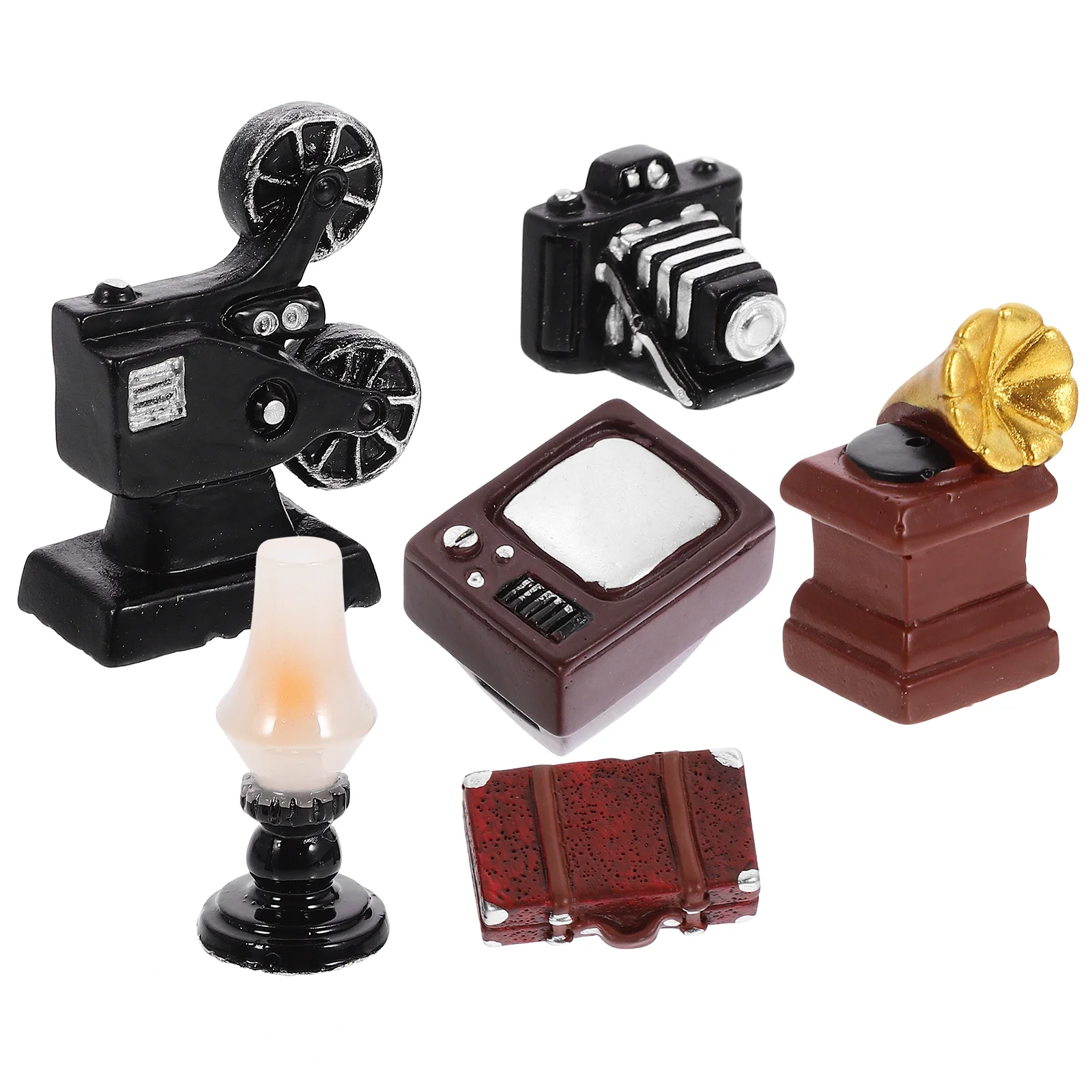 Decorative Ornaments House Electric Appliance Camera Mini Phonograph Model Resin Accessory Desktop