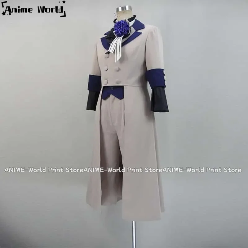 《حجم مخصص》 أزياء أنيمي السيرك Ciel Phantomhive الرمادية التأثيرية للهالوين #2