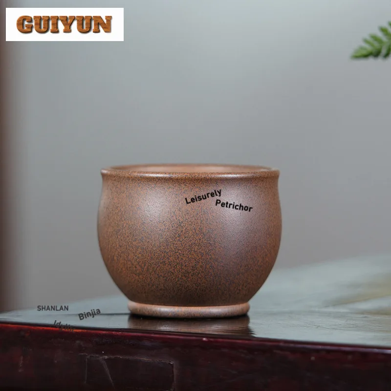 180 مللي ييشينغ الأرجواني الطين فنجان الشاي وعاء شاي أنيق أكواب واحدة الشاي تذوق رائحة كوب تشازان ماستر أكواب المقاهي الحلي #6